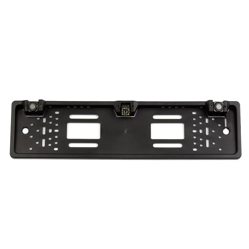 MIXFEER European License Plate Frame Backup Camera 12 LED Rear View Camera with Reversing System Parking Sensor
