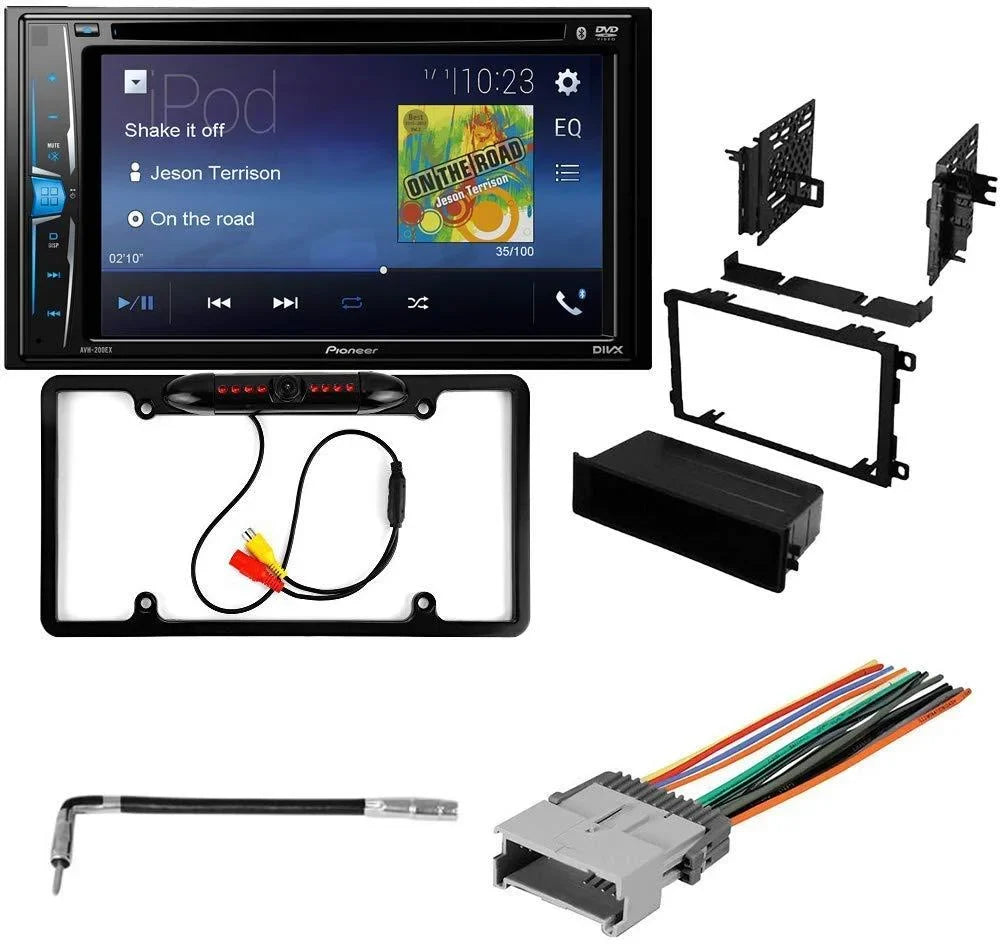 KIT2382 Bundle with Pioneer Multimedia DVD Car Stereo and Installation Kit - for 2007-2009 Isuzu i-370 / Bluetooth Touchscreen, Backup Camera, Double Din in-Dash Mounting Kit