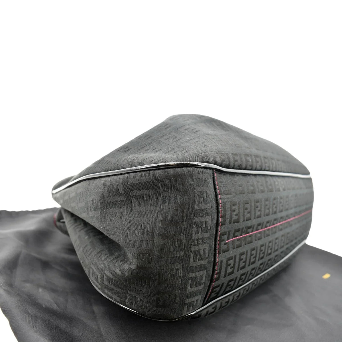 Pre-owned FENDI Zucchino Print Canvas Shopping Tote Bag Black