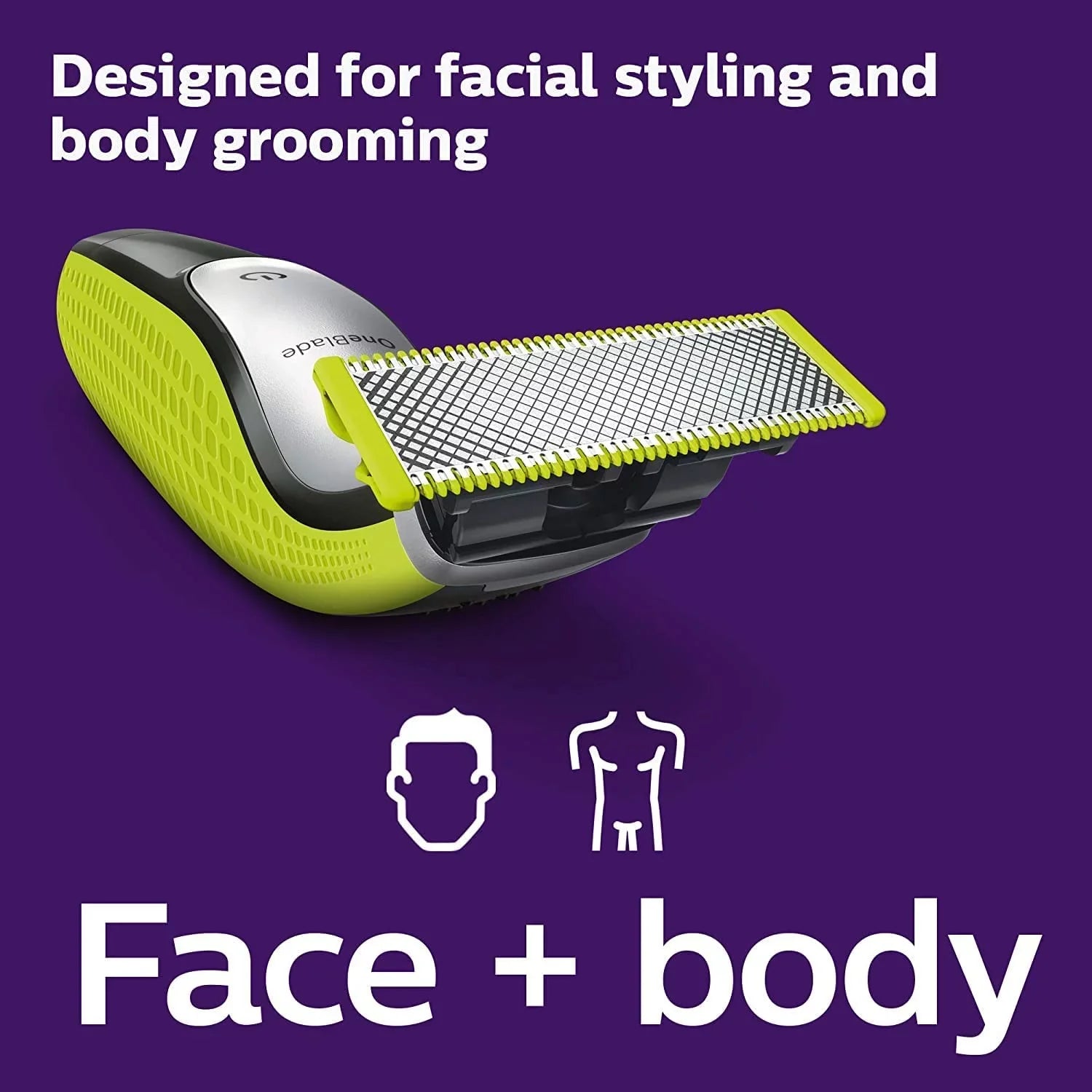 Philips Norelco OneBlade Face Body Hybrid Electric Trimmer & Shaver + Blades, Skin Guard, QP2630/60