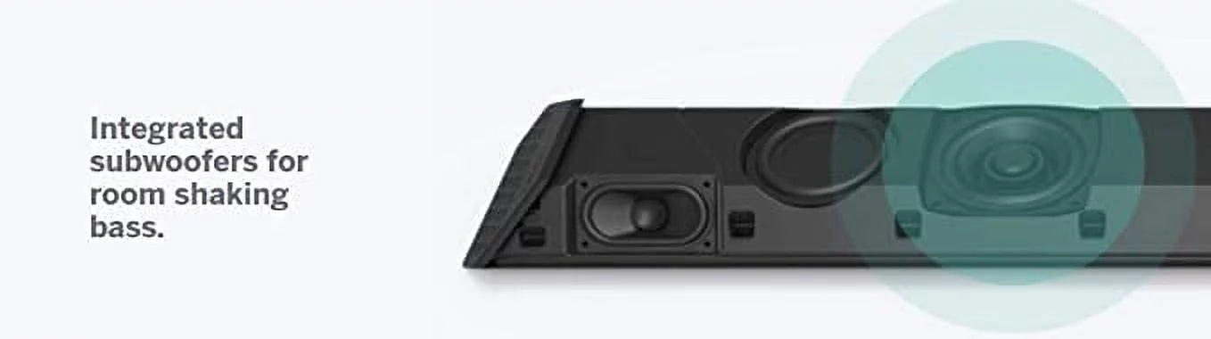 Open Box VIZIO 36” 2.1 Channel Soundbar Dual Subwoofers No Remote SB362AN-F6-ACC - BLACK