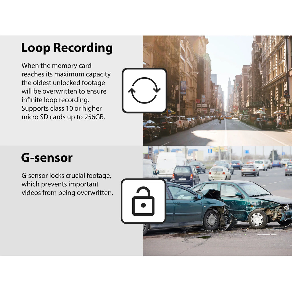 Rexing V1P Pro 1080p Full HD Front and Rear Dash Cam