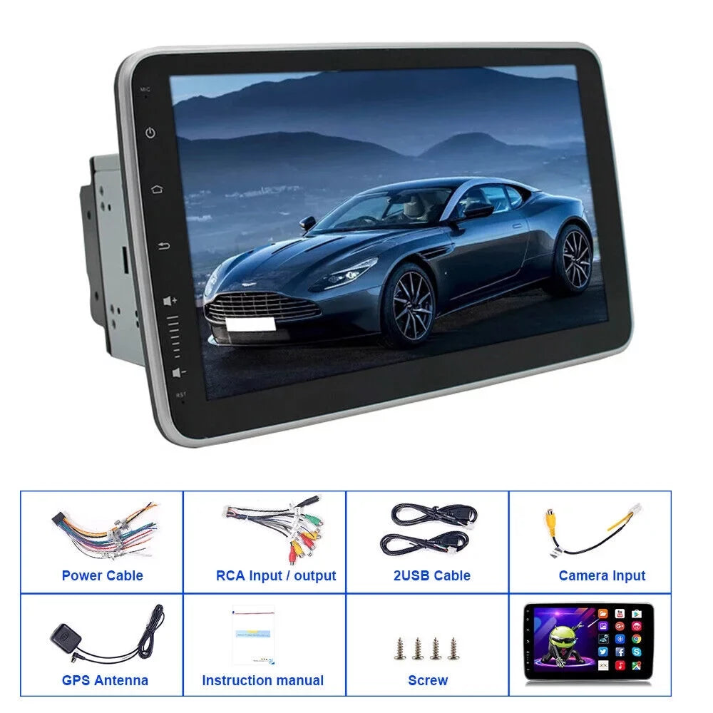 Paddsun 10 Inch On-Board Android 9.1 GPS Wifi Dual Din Touch Screen Player Navigation