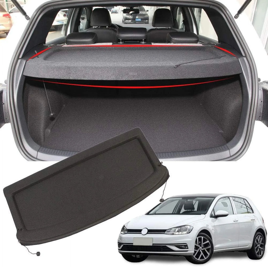 Fit 2015-2019 Volkswagen GTI Golf 7 Non-retractable Cargo Cover for 2015 2016 2017 2018 2019 VW GTI GOLF 7 Hatchback Rear Trunk Luggage Privacy Shade Accessory, Black