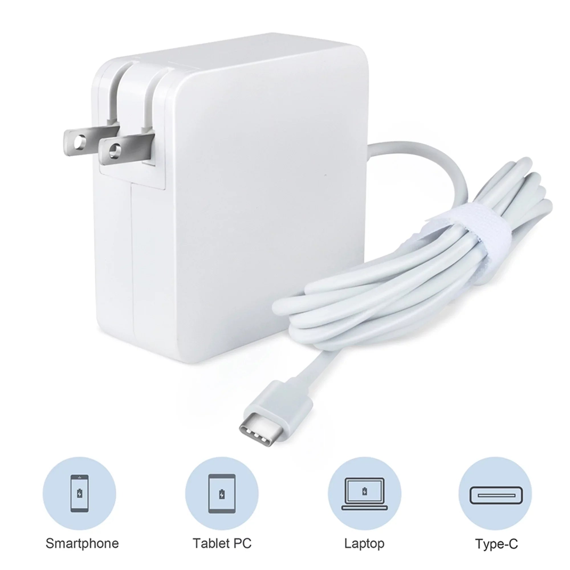 KONKIN BOO Compatible White 65W USB Type-C AC Adapter Charger Replacement for XPS 13 7390 P82G003 2-in-1 Laptop PSU