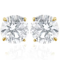 Pompeii 2 Carat Lab Created Diamond Studs 14K Yellow Gold With Screw Backs (F,SI)