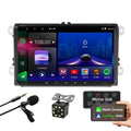 JMANCE 9 inch Android Car GPS Navigation for VW Volkswagen Golf Polo Tiguan Passat Jetta with Apple Carplay Android Auto BT WiFi RDS DSP FM with Backup Camera