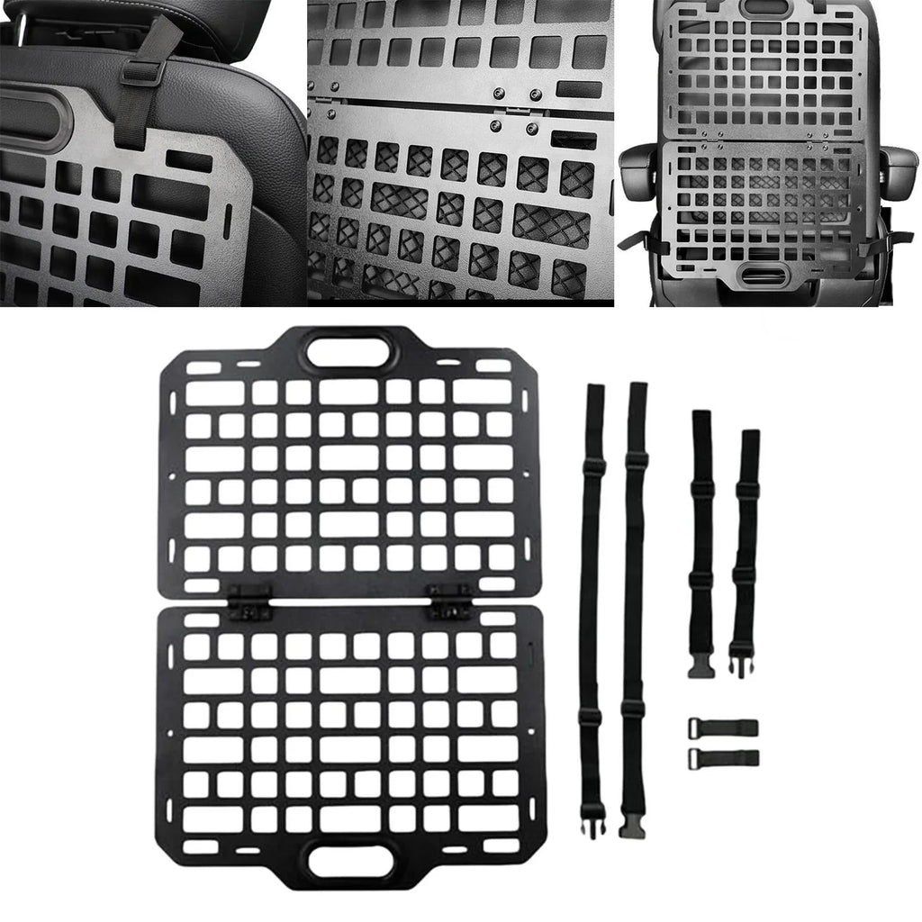 funtasica Auto Cushion Back Organizer Modular Storage Molle Panel Car Seatback Hanging Plate Auto Cushion Panel for Automotive Truck Parts