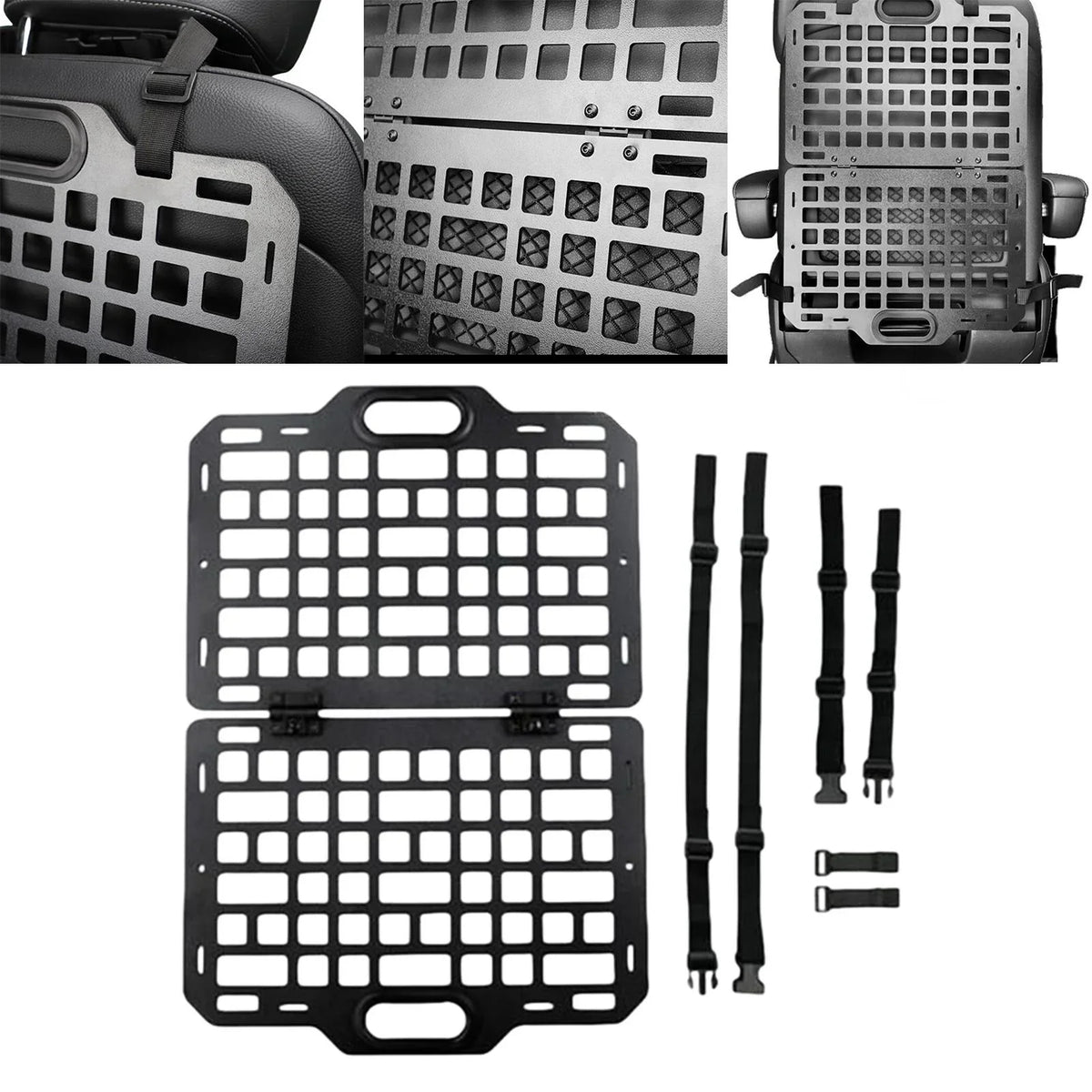 funtasica Auto Cushion Back Organizer Modular Storage Molle Panel Car Seatback Hanging Plate Auto Cushion Panel for Automotive Truck Parts