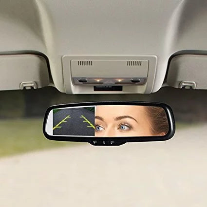 OEM-Style Replacement Rearview Mirror Monitor w/ 3.5-inch screen and Universal back up camera