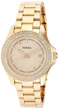 Fossil Women's AM4454 Retro Traveler Rose Stainless Steel Watch