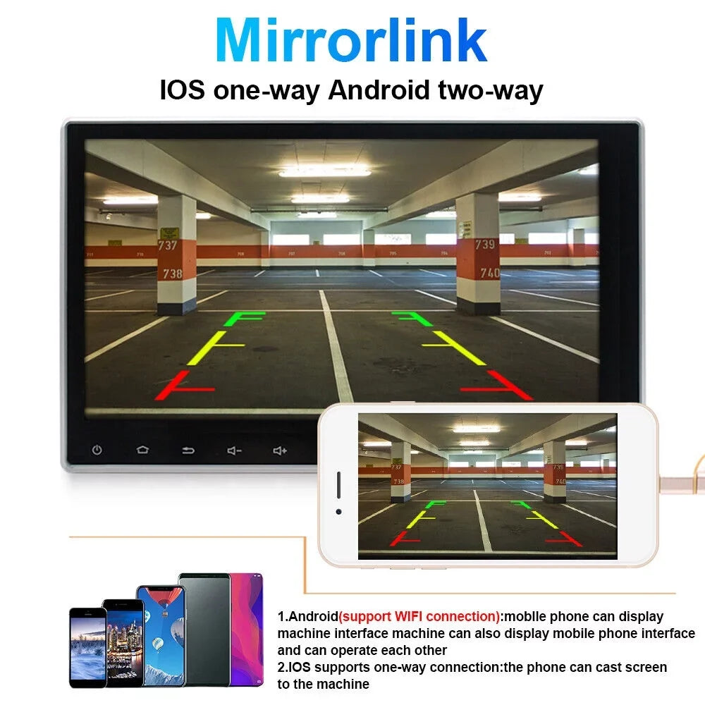 Paddsun 10 Inch On-Board Android 9.1 GPS Wifi Dual Din Touch Screen Player Navigation