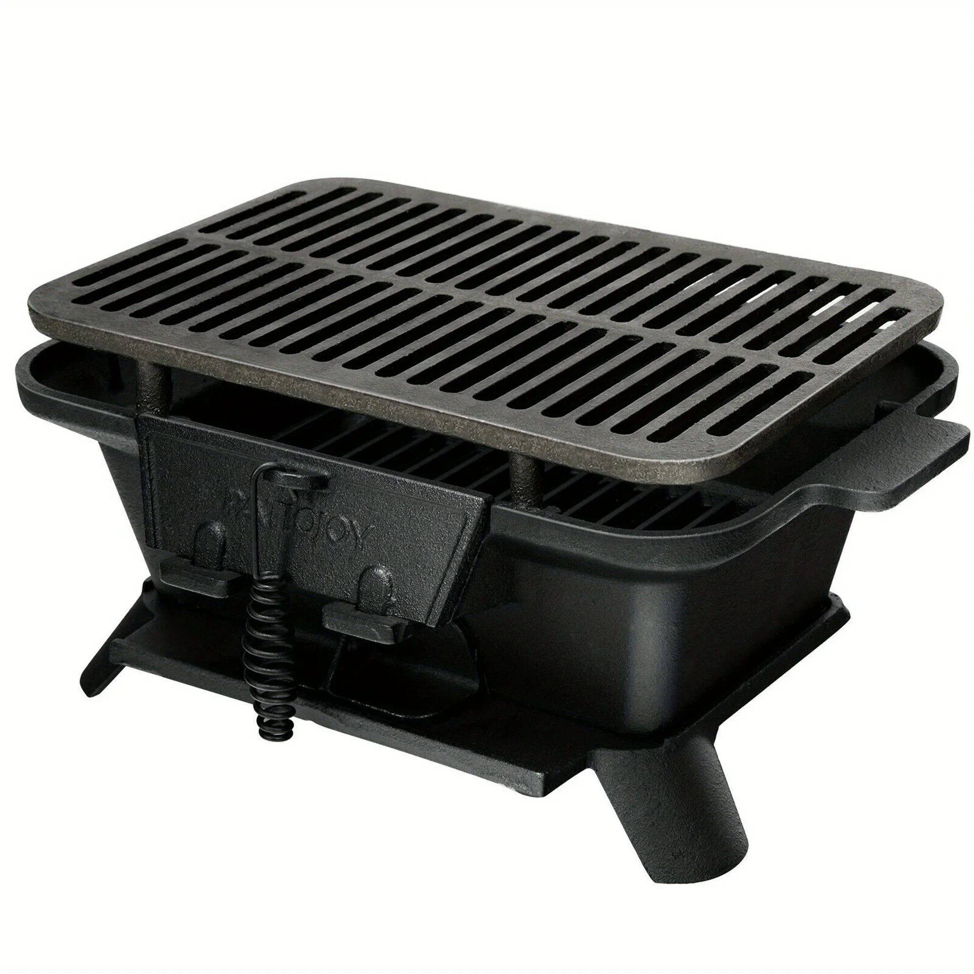 Heavy Duty Cast Iron Charcoal Grill Tabletop BBQ Grill Stove for Camping Picnic