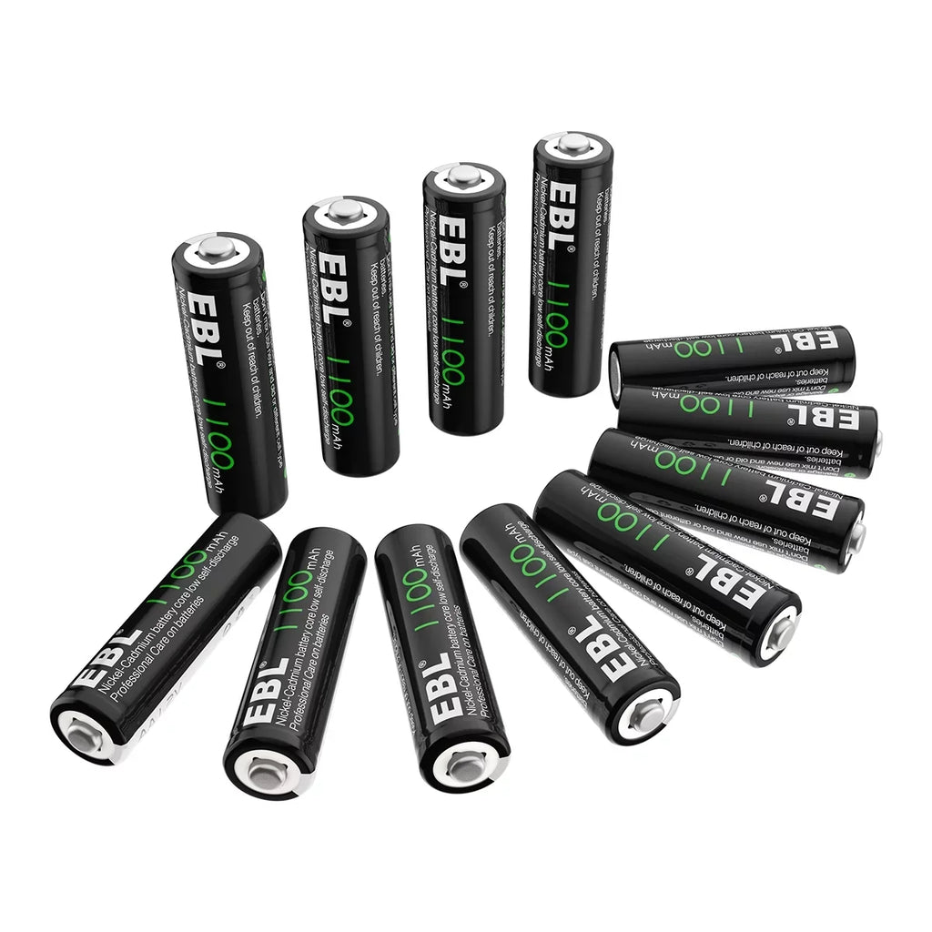 EBL 160-PCS AA NiCd 1100mAh 1.2V Ni-Cd Rechargeable Batteries Solar Lights