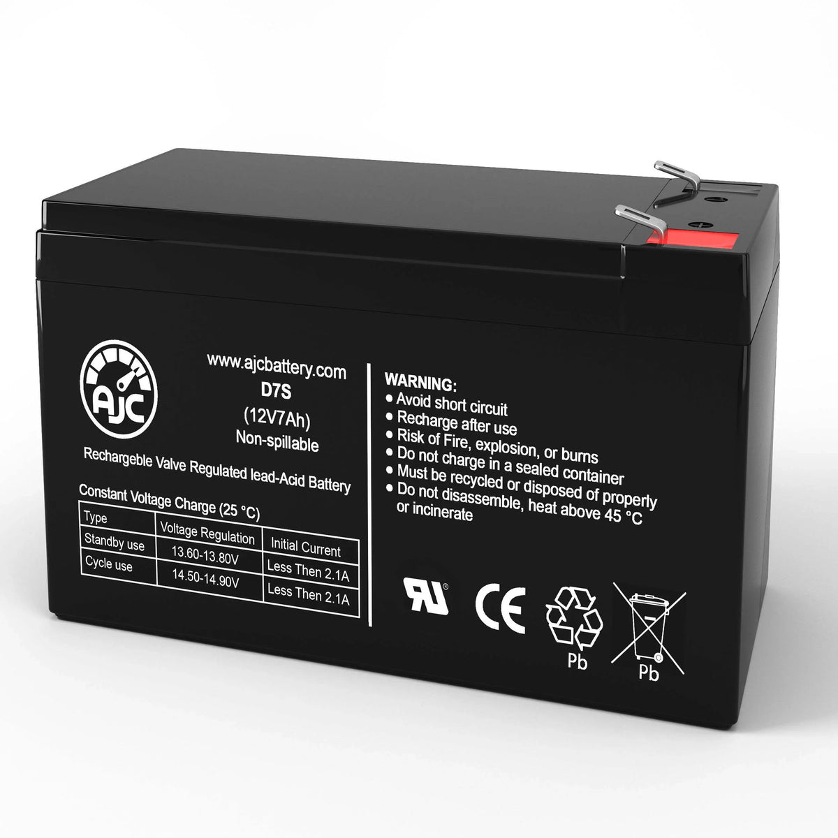 Cybex 626A 12V 7Ah Fitness Equipment Battery - This Is an AJC Brand Replacement