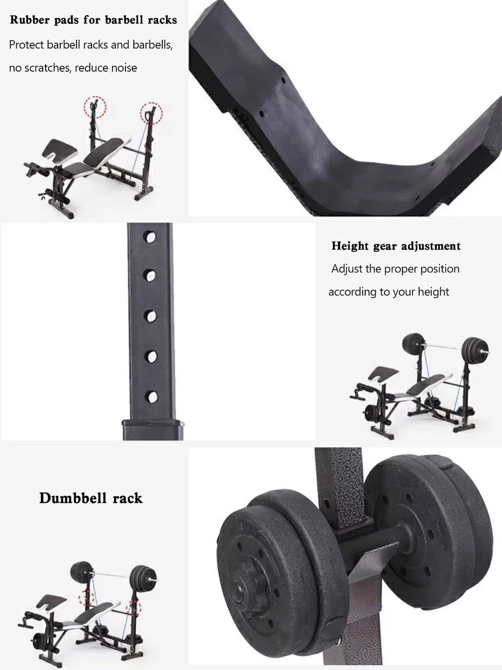 US Stock Body Champ Olympic Weight Bench, Workout Equipment for Home Workouts, Bench Press with Preacher Curl, Leg Developer and Crunch Handle for At Home Workouts