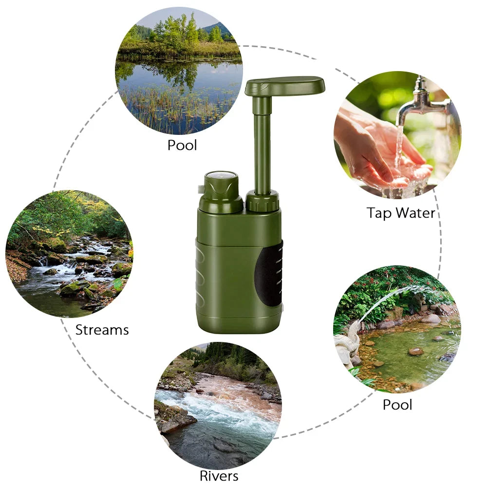 Lixada Family Camping Water Filter Straw System for Emergency Preparedness Hiking
