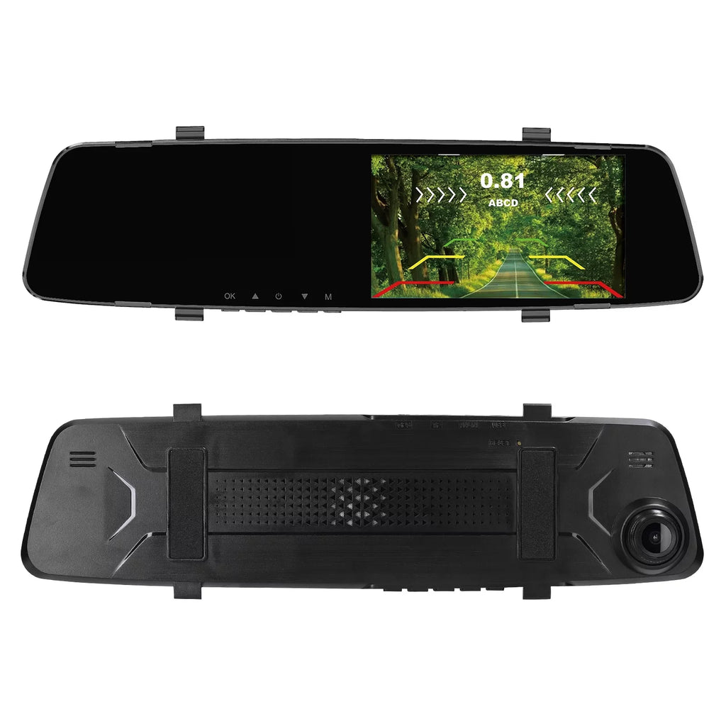 Nebublu Dash Camera,1080P DVR Dash 4.3 Inch Screen Radars Rear Dual Rear Dual Camera Dual Camera 4.3 Inch Screen Support Camera 4.3 Inch Reverse Radars Rear 4 Reverse Radars Dash Cam Rear Reco