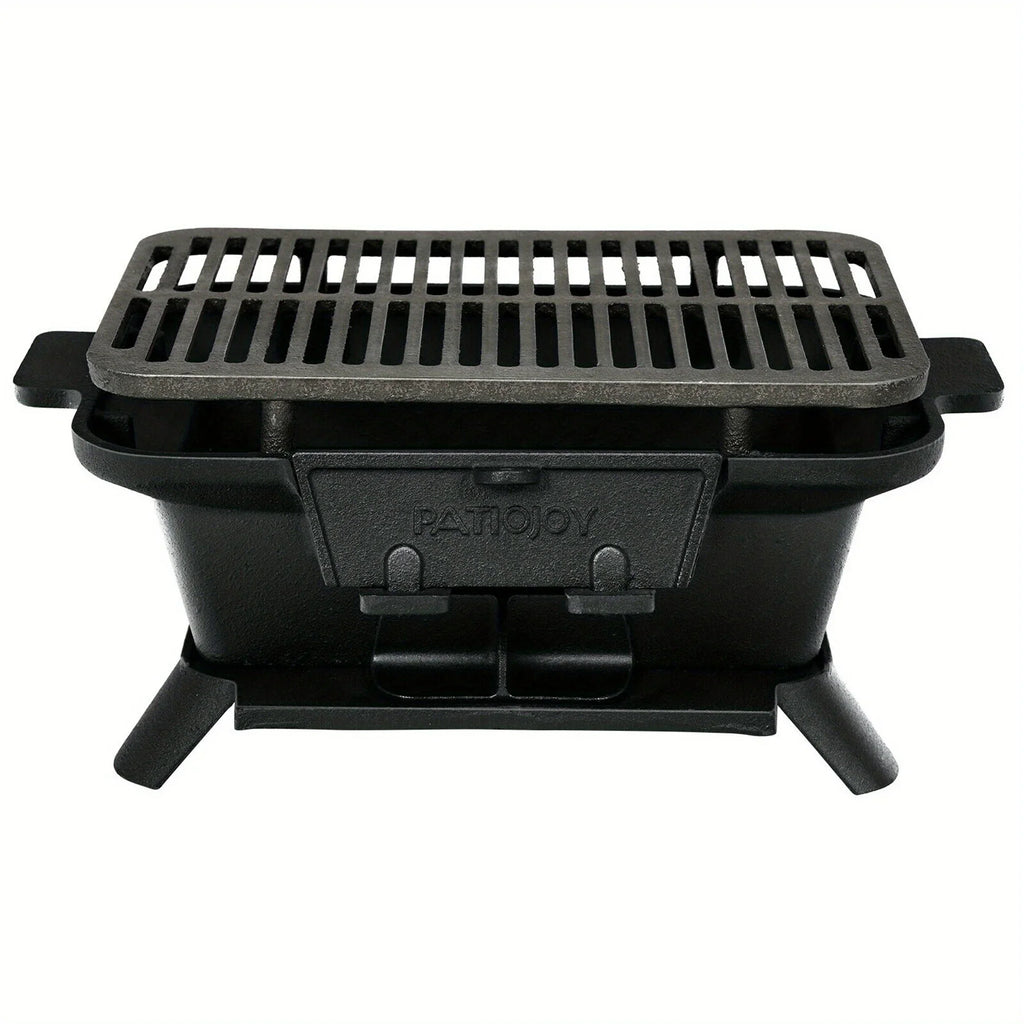Heavy Duty Cast Iron Charcoal Grill Tabletop BBQ Grill Stove for Camping Picnic