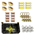 DC Cargo Mall E Track Tie-Down Kit - 32 Pieces: E-Track Accessories & E-Track Storage Bag (E-Track Rails NOT Included)