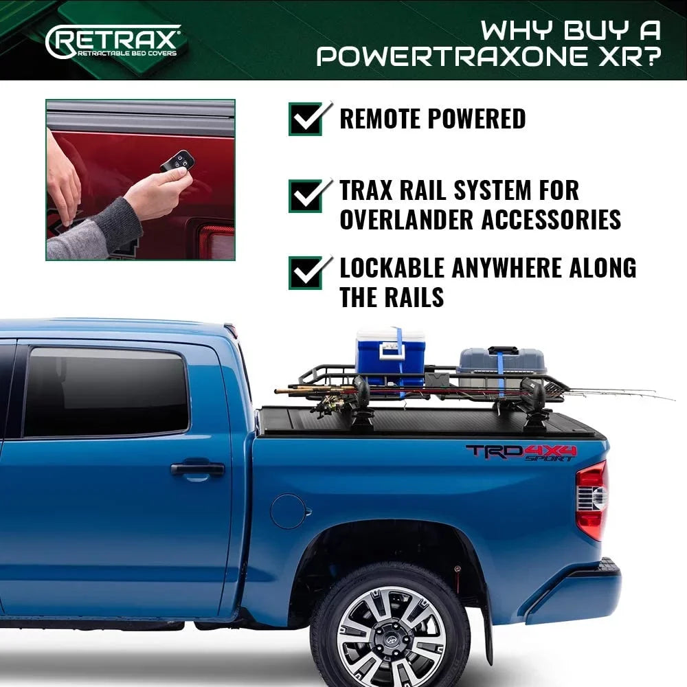 Retrax By Realtruck PowertraxONE XR Retractable Truck Bed Tonneau Cover | T-70862 | Compatible With Select 2022-2023 Toyota Tundra w/o Deck Rail System 6' 7" Bed (78.7")