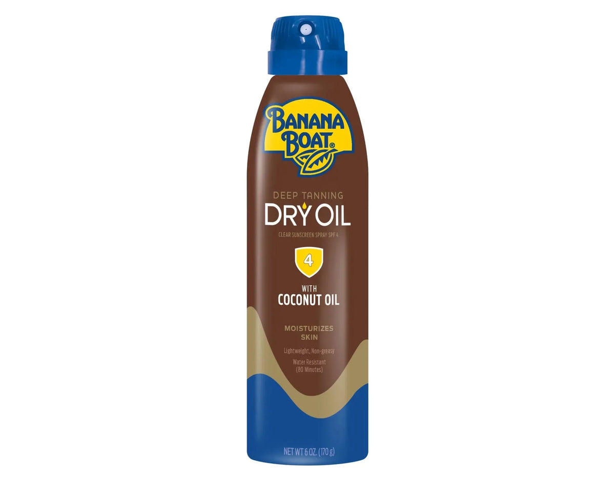 Banana Boat UltraMist Deep Tanning Dry Oil - SPF 4 - 6oz (Pack of 3)