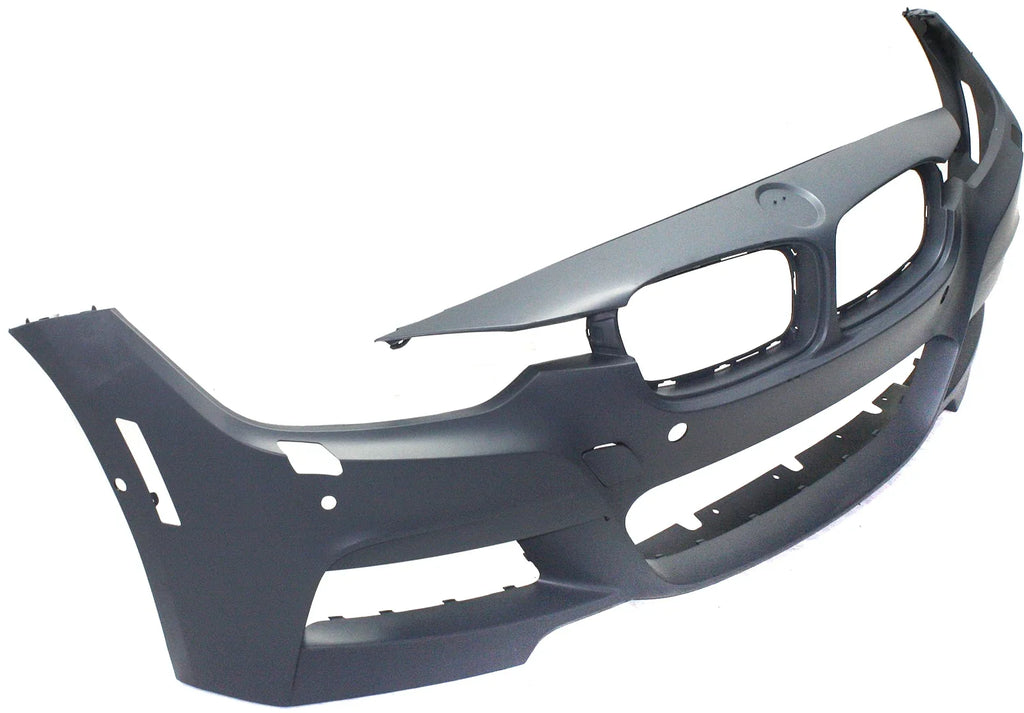 Front BUMPER COVER Compatible For BMW 3-SERIES 2013-2018 Primed with M Sport Line with HL with PDC Sensor Holes/Cam Sedan/Wagon