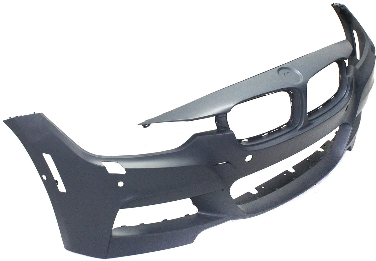 Front BUMPER COVER Compatible For BMW 3-SERIES 2013-2018 Primed with M Sport Line with HL with PDC Sensor Holes/Cam Sedan/Wagon