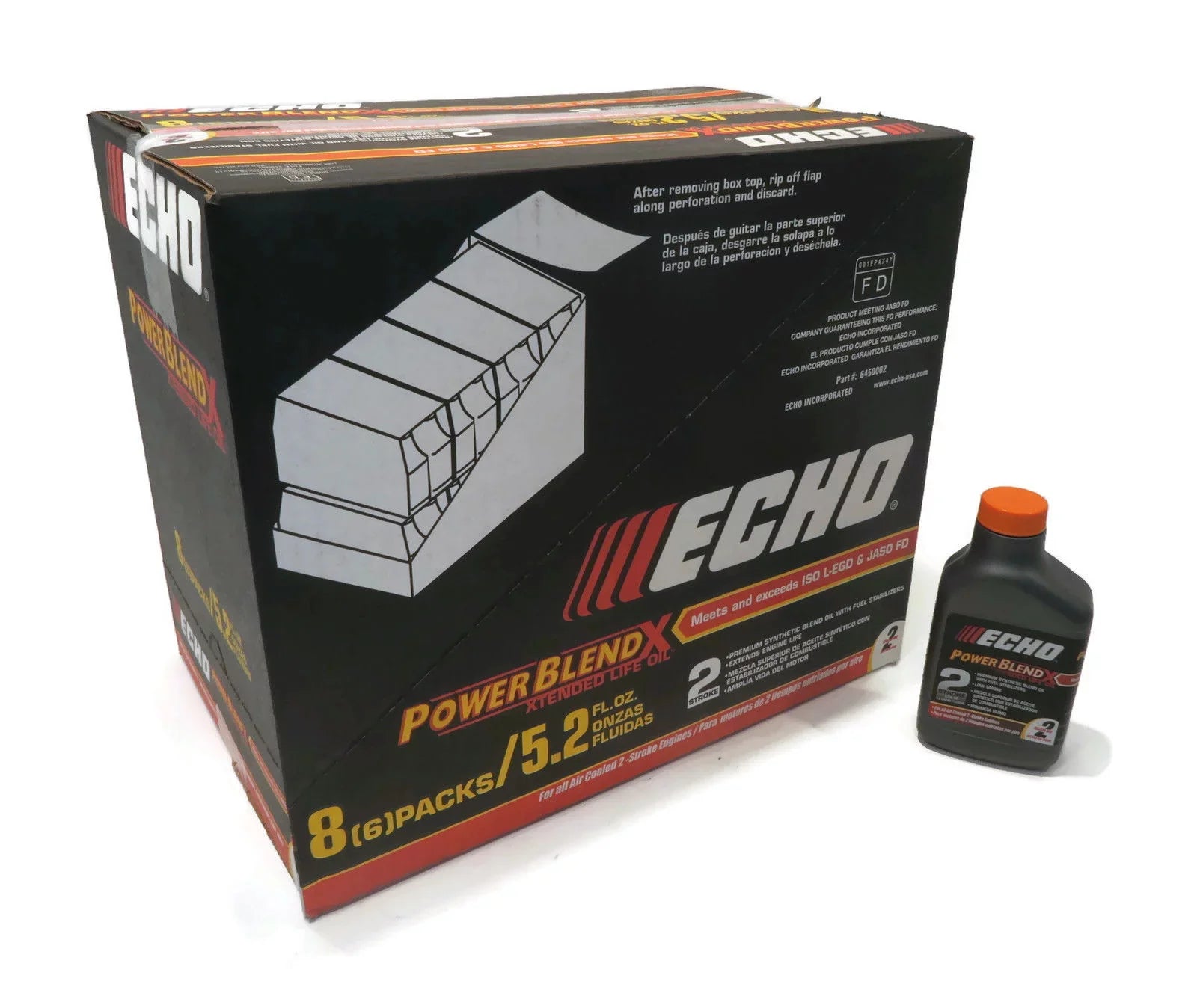 ECHO New OEM Oil of 2 Cycle Power Blend Gold for 2-Stroke Engines 5.2 Ounce Bottles (Pack of 144)