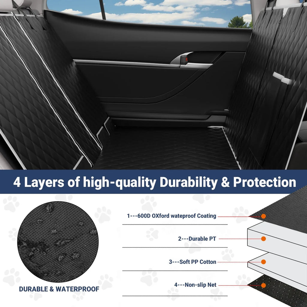 Dog Car Chair Cover for Back Chair, Waterproof Pet Chair Cover 600D Scratch-Proof Dog Chair Cover for Truck, Vehicle SUV, Tesla, Machine Washable,Color Black
