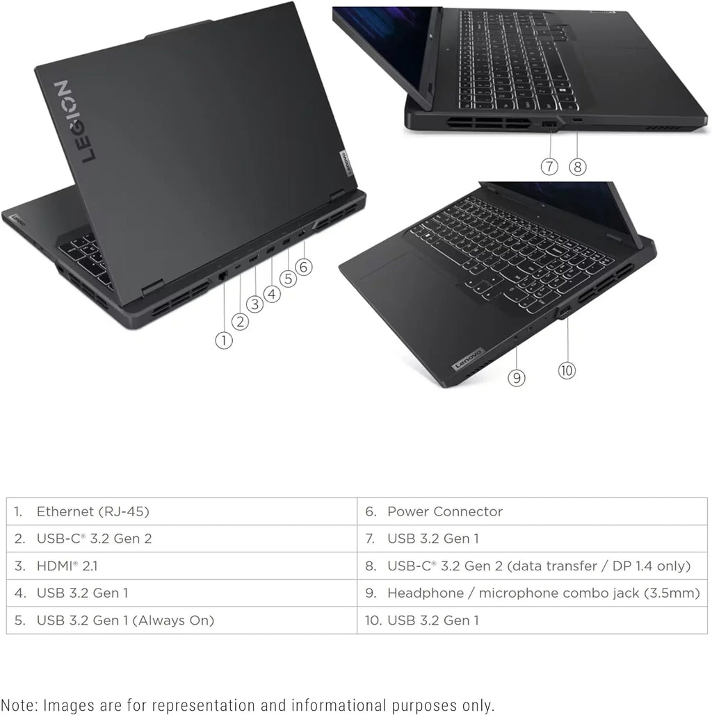 Legion Pro 5i Gaming Laptop, 13th Gen Intel Core i7-13700HX, 32 GB DDR5 Ram, 2 TB PCIe SSD, 16" WQXGA(2560x1600), Nvidia Geforce RTX 4060, Windows 11 Home