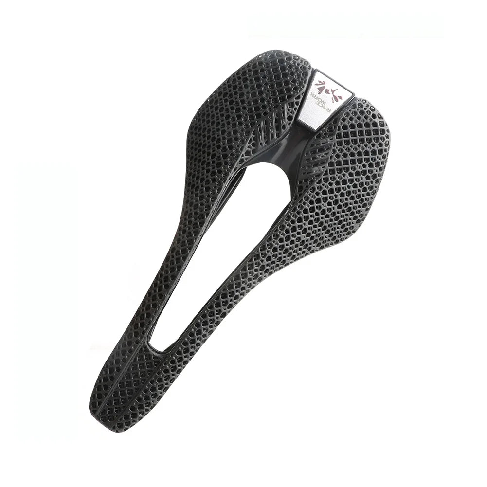 RACEWORK 30CRMO 3D Printed Saddle MTB Mountain Road Cycling Saddle Relaxed Honeycomb Structure Hollow Cushion