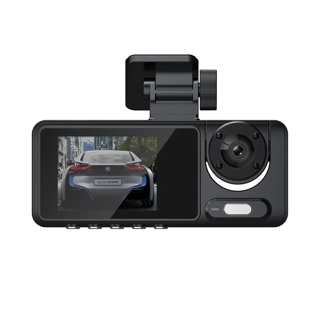 Paddsun HD 1080P Car Dual Lens Dash Cam Front/Rear/Inside Video Recorder Camera G-sensor