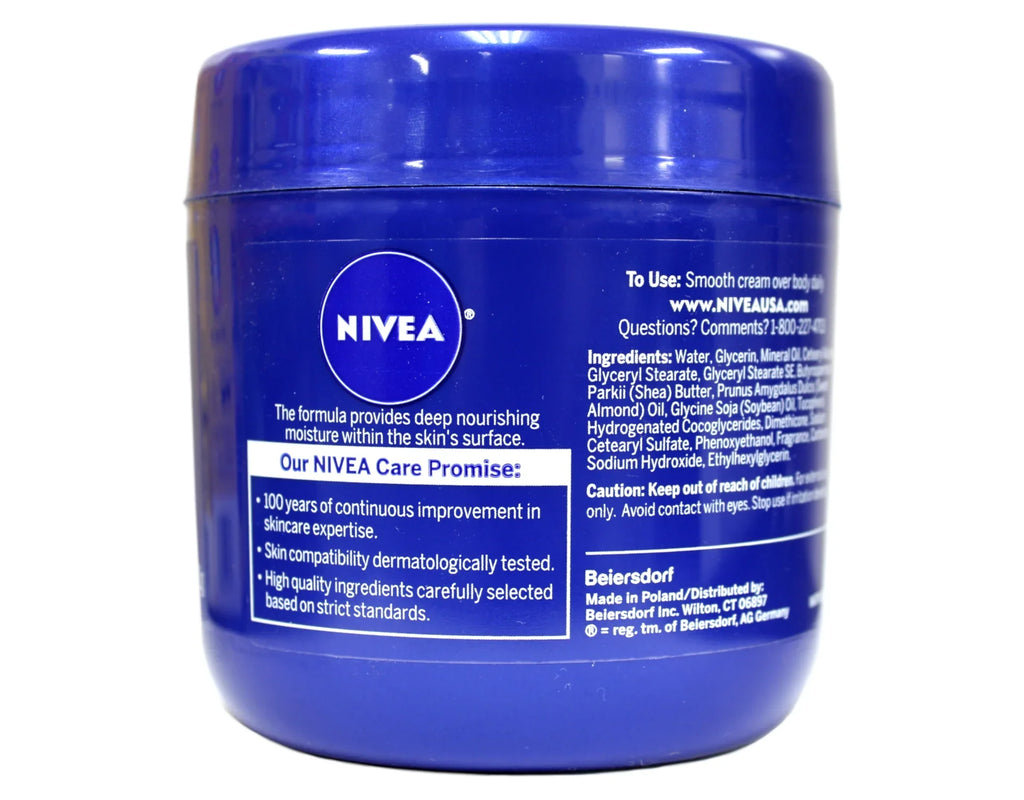 NIVEA Essentially Enriched Body Cream Almond Oil Deep Nourishing Serum 13.5 oz Pack of 6