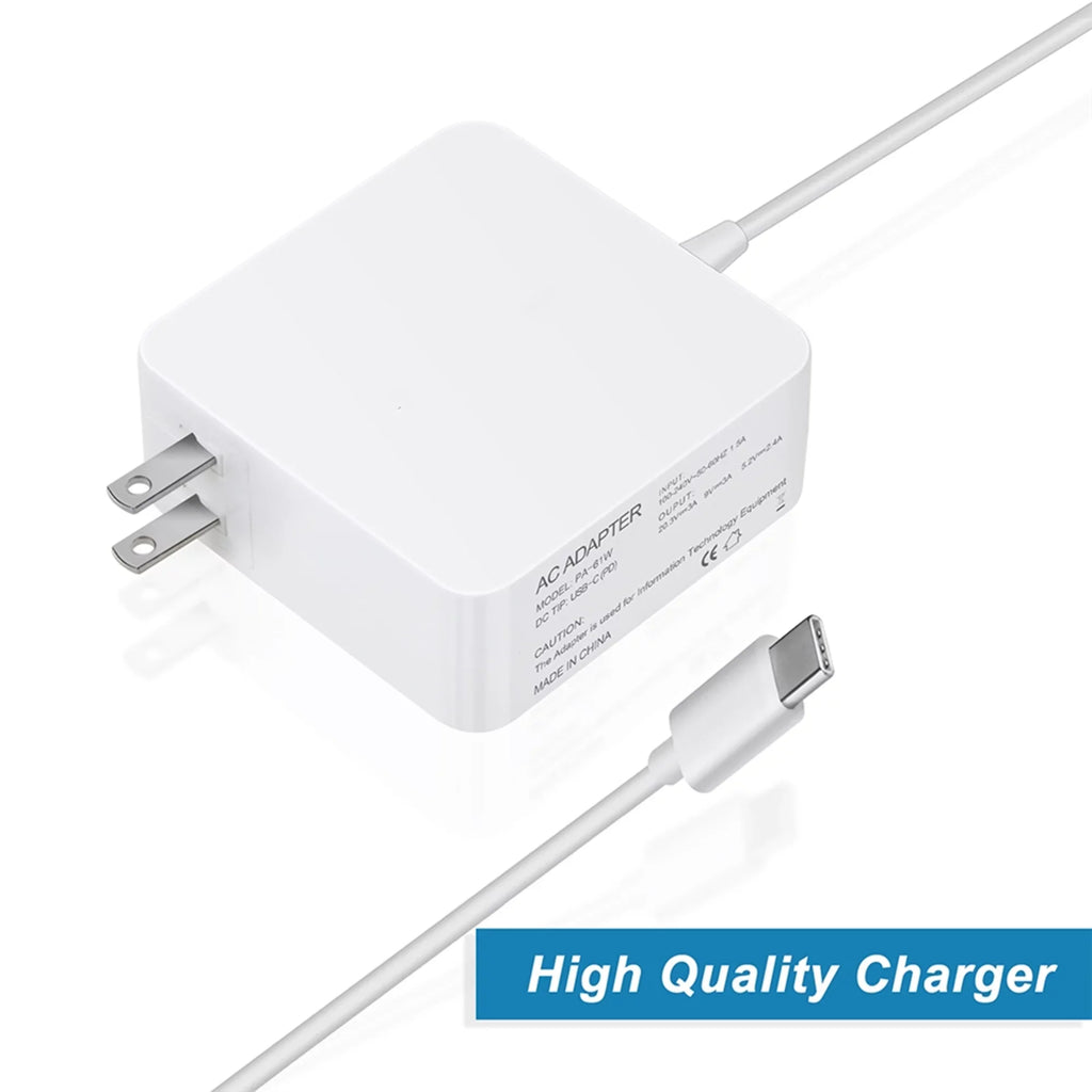 KONKIN BOO Compatible White 65W USB Type-C AC Adapter Charger Replacement for XPS 13 7390 P82G003 2-in-1 Laptop PSU