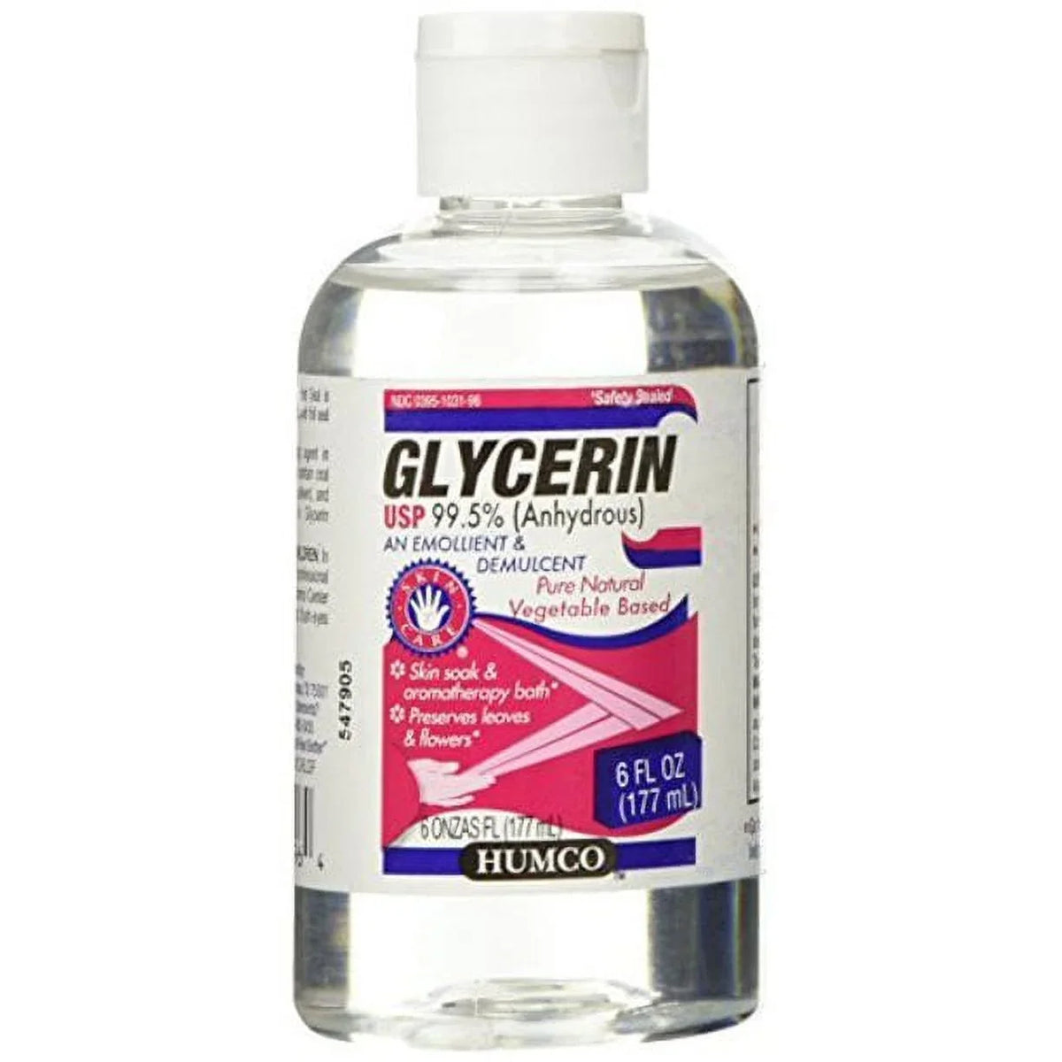 Humco Glycerin Skin Protectant USP 99.5% 6oz Each, Pack of 4