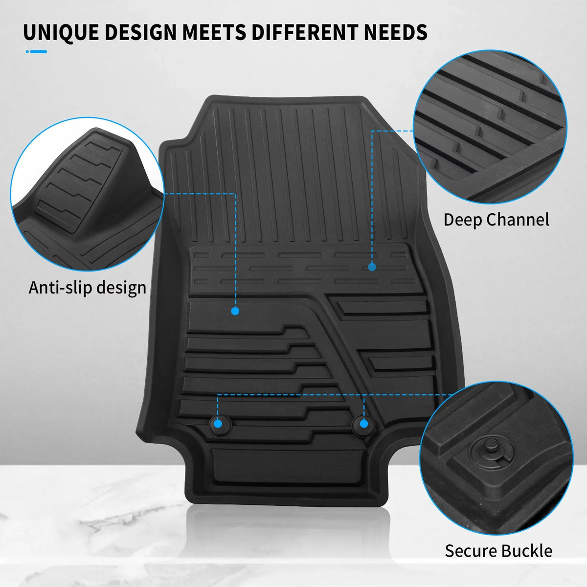 Fit 2019 2020 2021 2022 2023 Toyota Rav4 Floor Mats TPE Cargo Liner All Weather Rear Trunk Mat for Toyota Rav4 Accessories (Backrest Mats+Cargo Liner+Floor Mats)