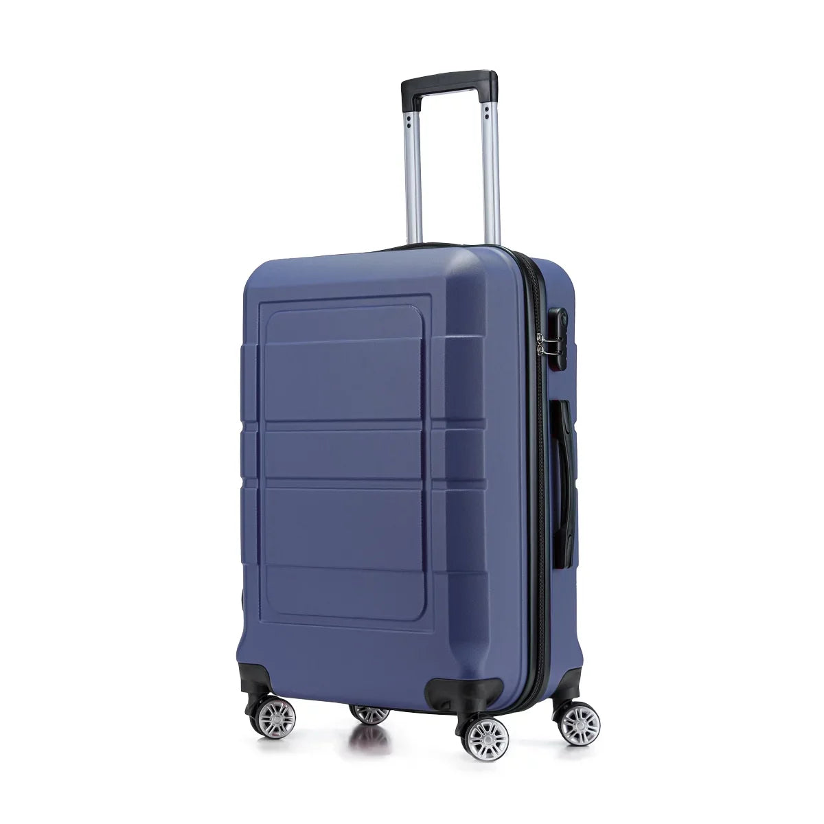 GOWELL Luggage Sets Expandable PC+ABS Durable Suitcase Double Wheels TSA Lock Blue