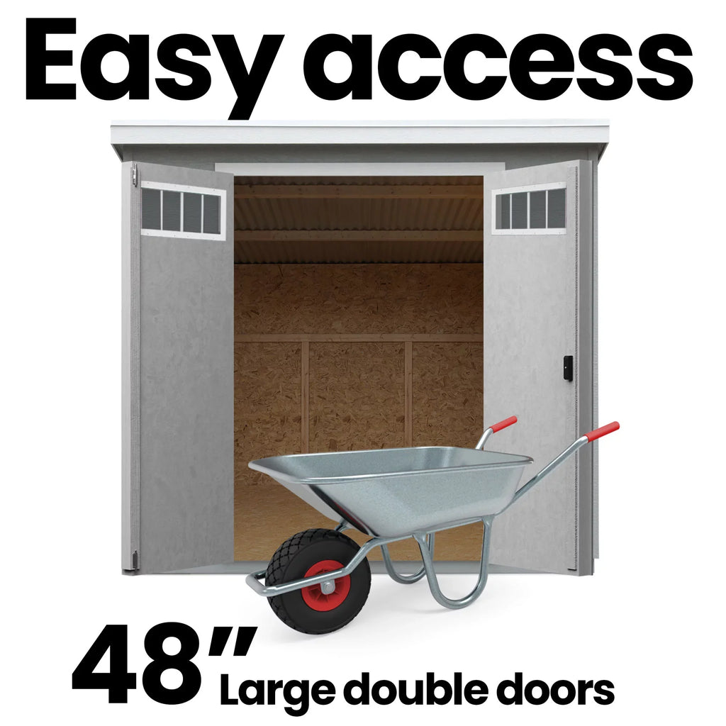 Handy Home Products Highland 8 ft x 6ft Storage Shed with Palram Roof
