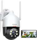 DEKCO Wired Security Camera with Spotlight, 2K WiFi Camera Night Vision 360° View, Waterproof Outdoor Camera, Surveillance Camera with PIR Motion Sensor, 2 Way Audio