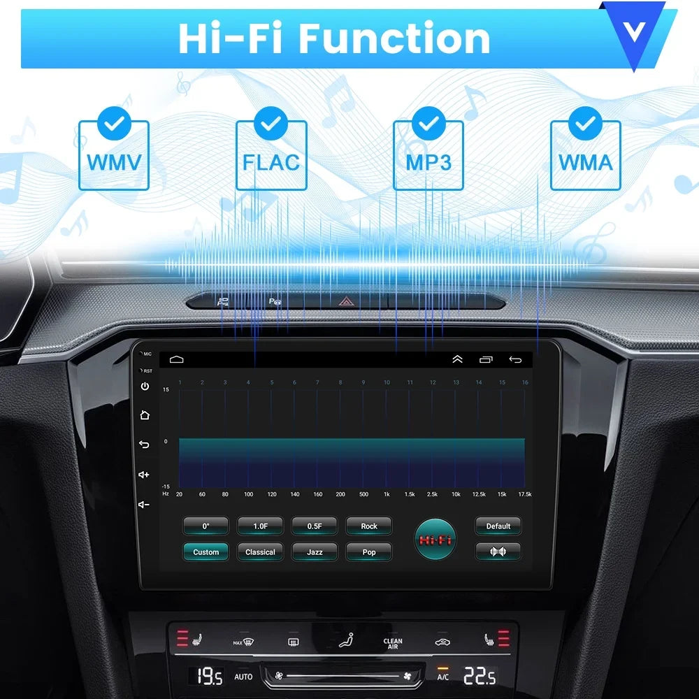 Podofo 2+32G for Toyota Camry 2006-2011 Car Stereo Radio Wireless Carplay Android Auto Mirror Link 9'' Touchscreen HD 1080P WIFI GPS Hifi FM Bluetooth, AHD Backup Camera