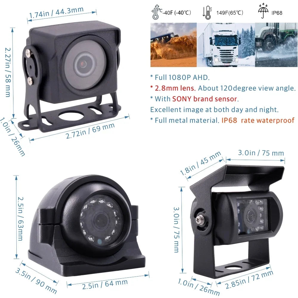 JOINLGO (1TB SSD INCLUED) 4CH GPS 4G WiFi 1080P Vehicle Truck DVR Video Audio Recorder Kit Live View on APP/Web/PC with 4pcs Side Rear View IR Metal Car Camera for Fleet/RV