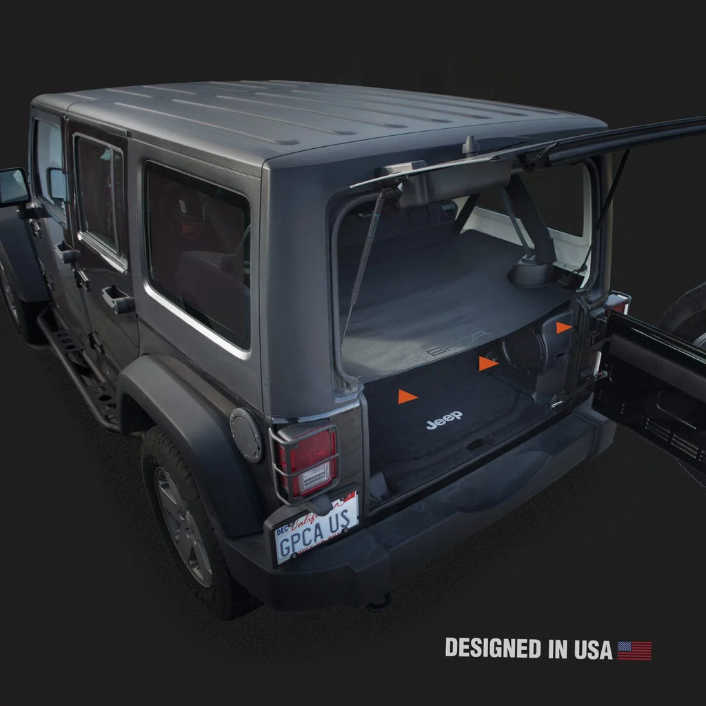 GPCA Cargo Cover LITE PLUS for Wrangler JK 4DR Sport/ Sahara/ Rubicon/ Freedom Unlimited 2007-2018 models (UPGRADED)