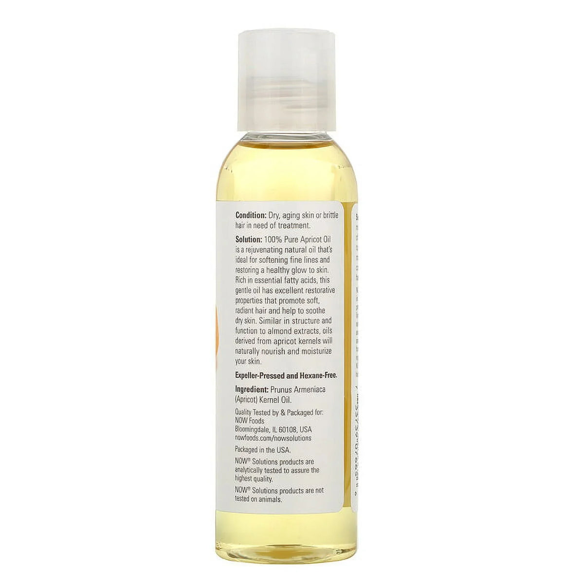 NOW Foods, Solutions, Apricot Oil, 4 fl oz (118 ml) Pack of 3
