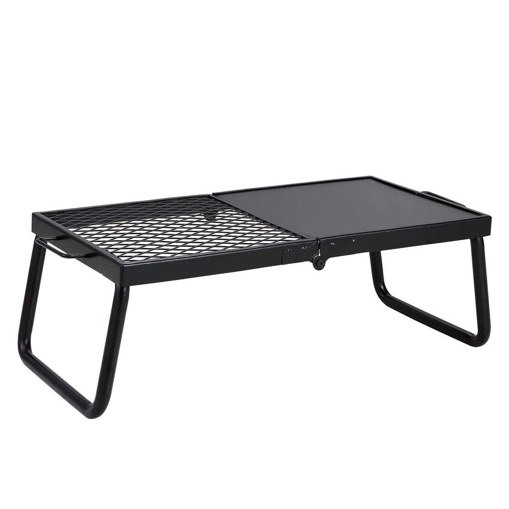 Folding Campfire Grill Portable Camping Fire Pit Steel Outdoor BBQ Picnic