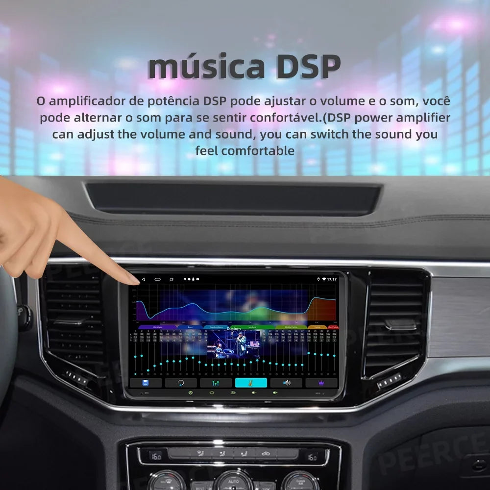 JMANCE 9 inch Android Car GPS Navigation for VW Volkswagen Golf Polo Tiguan Passat Jetta with Apple Carplay Android Auto BT WiFi RDS DSP FM with Backup Camera