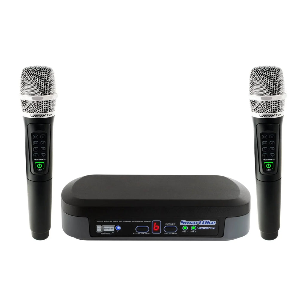 DSP Karaoke Mixer with Two Wireless Microphones for SmartTVs and Tablets