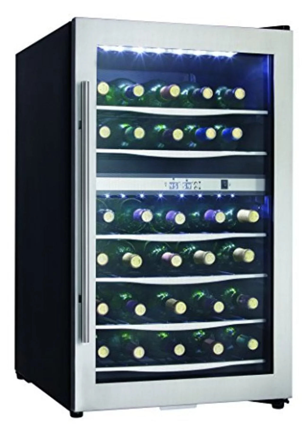 Danby Dwc040a3 20" Wide 38 Bottle Capacity Free Standing Wine Cooler - Stainless Steel