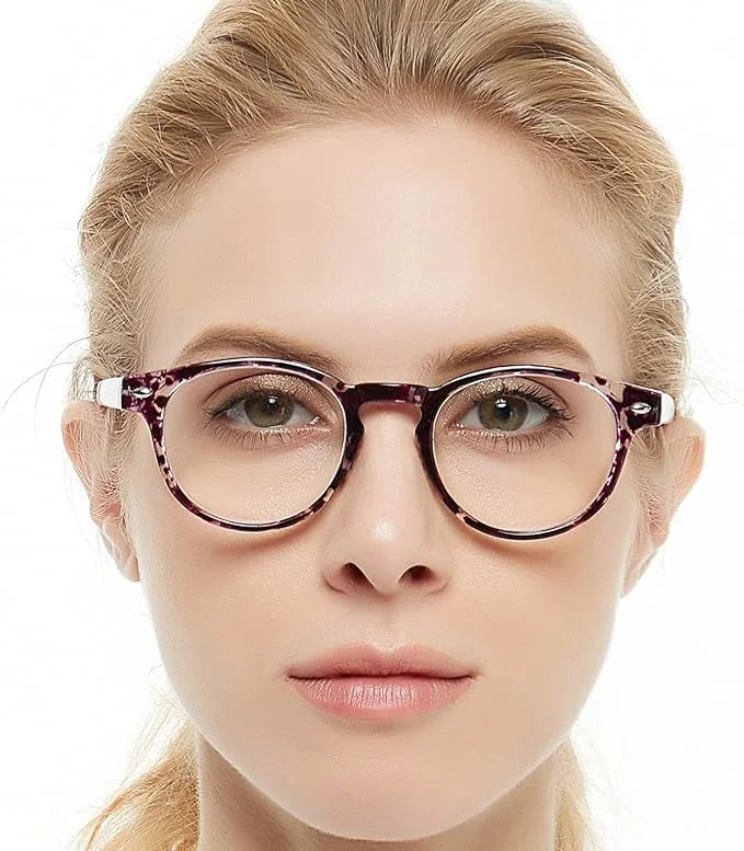 OCCI CHIARI Lightweight Designer Acetate frame Stylish Reading Glasses For Women(Purple,3.0)