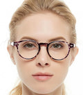 OCCI CHIARI Lightweight Designer Acetate frame Stylish Reading Glasses For Women(Purple,3.0)